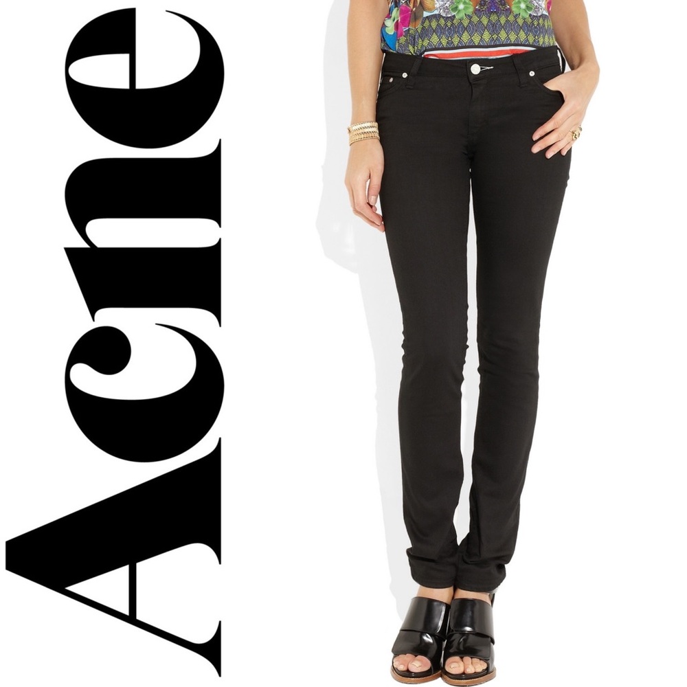 COPY - ACNÉ low rise skinny Kex jeans in wet black